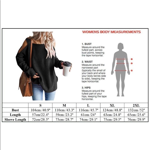 Woman cold shoulder oversized sweater knitted - Picture 9 of 9